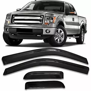 Para Ford F150 2004-2014 Super/Cabina Extendida Ventana Viseras Sol Lluvia Ventilación - Imagen 1 de 12