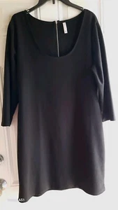 XHILARATION Ponte Knit Dress - XXL (XL?) - Scoop Neck, 3/4 Slv, Exposed Back Zip - Picture 1 of 3