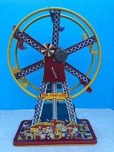 VINTAGE 1950's OHIO ART TIN LITHO MOTORIZED FERRIS WHEEL - EXCELLENT CONDITION - Picture 1 of 23