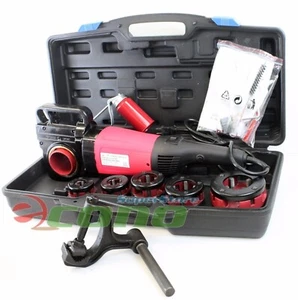 2000W Elektrische Hand Rohr Einfädler Gewindeschneidmaschine mit 6 Stück NPT Matrize 1/2" bis 2" - Bild 1 von 5