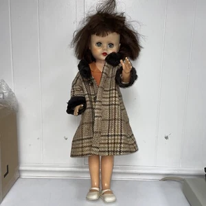 VINTAGE BAB JO PLASTIC DOLL 24” DOLL WITH 1970s DRESS WITH DOLL DRESS JACKET - Picture 1 of 22