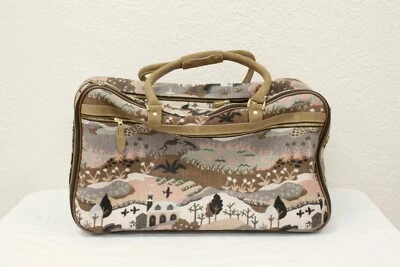 RARE! FRENCH LUGGAGE COUNTRYSIDE & UNICORN SUEDE TAPESTRY OVERNIGHTER DUFFEL NEW - Image 1 of 4