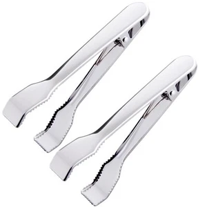 Ice Tongs for Ice Bucket 6-3/4 Inch - Set of 2 - Premium 18/8 Stainless Steel... - Picture 1 of 5