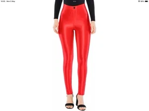 American Apparel Disco Pants, Bright Red, Size S, Shiny Lycra Spandex - Picture 1 of 7