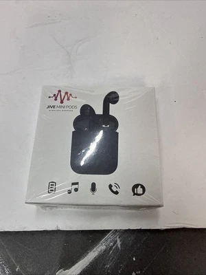 Jive Mini Pods Black Wireless New Ear Buds Earphones With Case & Charging Cable - Image 1 of 3