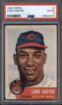 1953 Topps #2 Luke Easter PSA 4 - Image 1 of 2