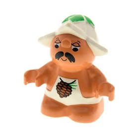 1x Lego Duplo Figure Little Forest Friends White Cone Sleepyhead 31233pb03