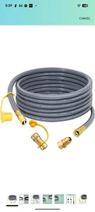 Azdele Upgraded 24 Feet 1/2 Inch Natural Gas Hose propane hose extension kit... - Picture 1 of 9
