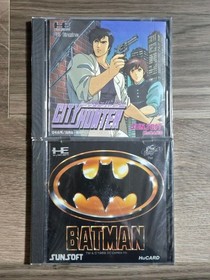 All 2 PC Engine HuCARD City Hunter Batman SUNSOFT Unopened Retro Game