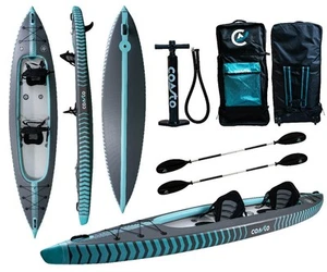 COASTO KAJAK CAPITOLE 2 Places aufblasbar Kanu Touring Boot 2er Kayak 426cm - Bild 1 von 12
