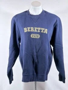 Beretta Embroidered Sweatshirt Mens Medium Blue/Green Embroidered 1526 Logo - Picture 1 of 24