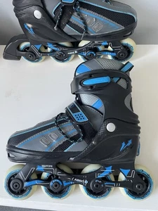SFR Vortex Adjustable Kids Inline Rollerskates Blue UK 3-6 Used VGC Some wear - Picture 1 of 5