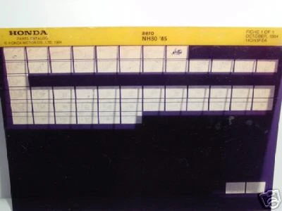Honda Motorcycle Microfiche for 1985 NH80 Aero, Fiche - Image 1 of 1
