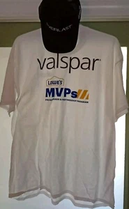 Valspar Lowes MVP White XL T shirt Gildan Dry 50/50 cotton, poly & Black Hat - Picture 1 of 8