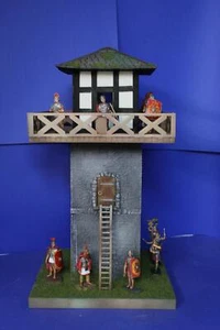 70026 Römischer Limes Turm WP1, zu 7cm Sammelfiguren, Fertigmodell Mischbauweise - Bild 1 von 10