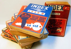 8 volumes de l' INDEX de la CINEMATOGRAPHIE Française. -1955 à 1960 - BE - Foto 1 di 2