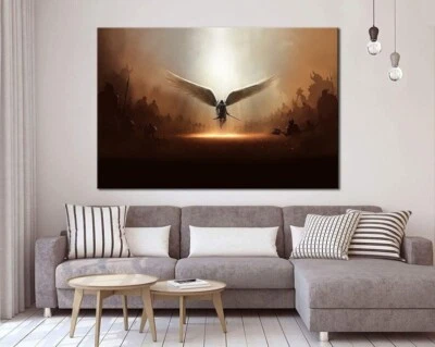Archangel Canvas Print, Archangel Michael Wall Art, Archangel Wall Decor, - Image 1 of 4