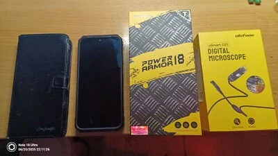 Ulefone power armor 18t with original box, microscope and 2 cases - image 1 of 3