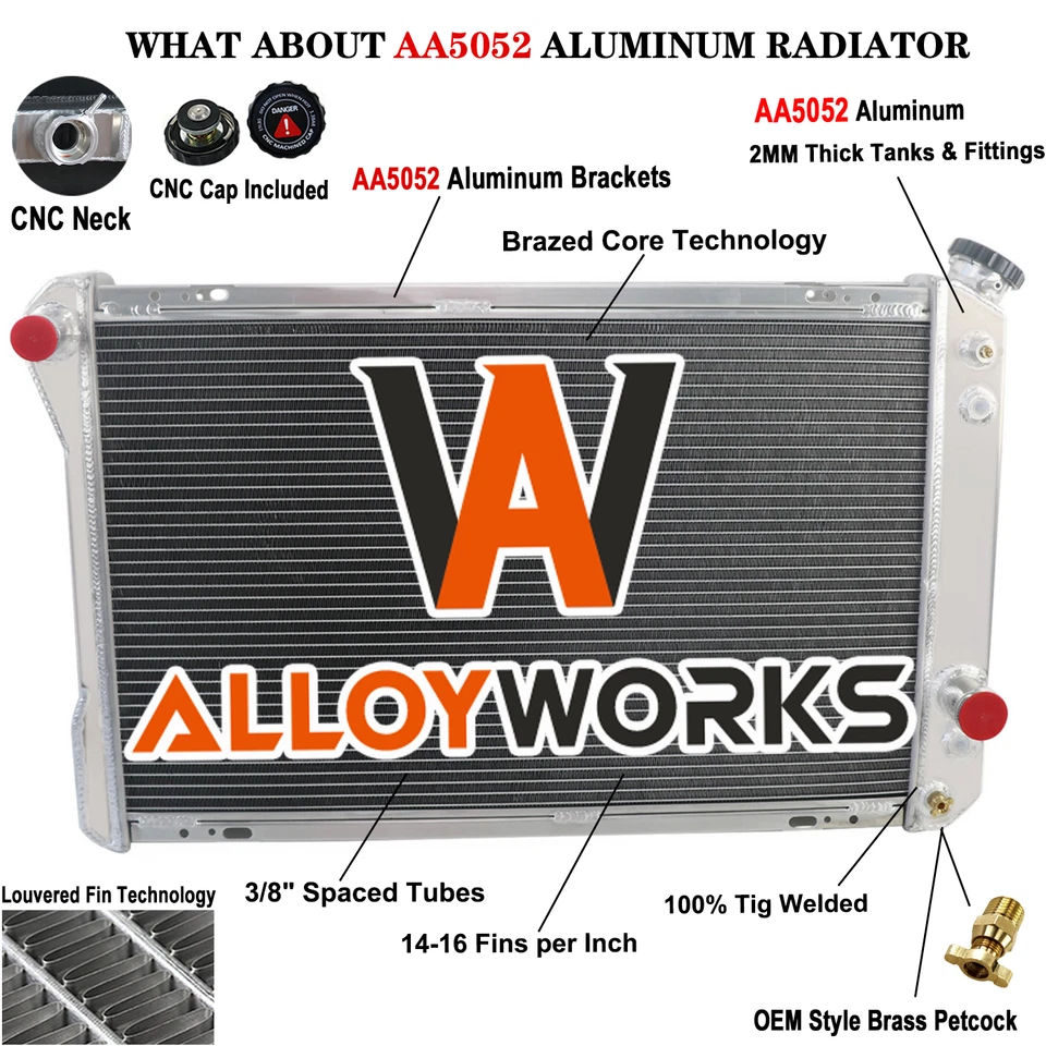 Fit 1982-1991 1992 Chevy Camaro/Pontiac Firebird Trans  AM V8 4 Rows Radiator US - Image 1 of 4