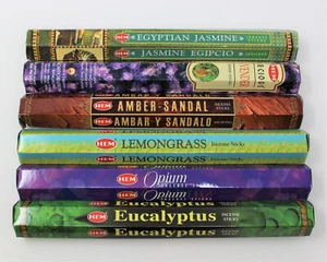 Hem Best Seller Incense Stick Set of 6 x 20 = 120 Sticks Bulk Variety Sampler #2 - Picture 1 of 12