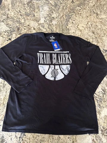 Men’s Fanatics Branded Portland Trail Blazers Black Long Sleeve Size XL Cover