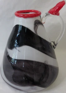 Vintage Mary & Jim Bowman Studio Kettle Pitcher Hand Blown Art Glass 1995 Signed - Picture 1 of 8