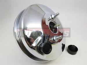 Amplificador de freno eléctrico cromado de 9" individual para Ford Mustang Mercury Cougar 1967-70 - Imagen 1 de 4