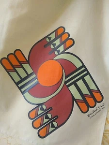RAR Vintage Bandana Schal "Rainbird Spirit" von Sun Apparel 1981 22" quadratisch gebraucht, in einwandfreiem Zustand - Bild 1 von 6