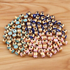 30pcs Gold Tone Alloy Evil Eye Spacers Beads for Bracelet DIY Jewellery Making