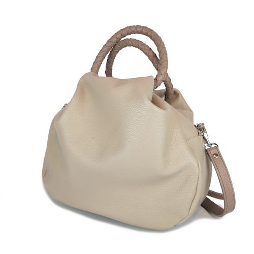 COACH Borsa a tracolla donna ciottoli VERA PELLE BEIGE AVORIO BORSETTA TOTE BAG