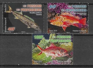 Fr Polynesien 2019 Fauna Wildlife Marinelife Fisch Fish compl set MNH - Bild 1 von 1