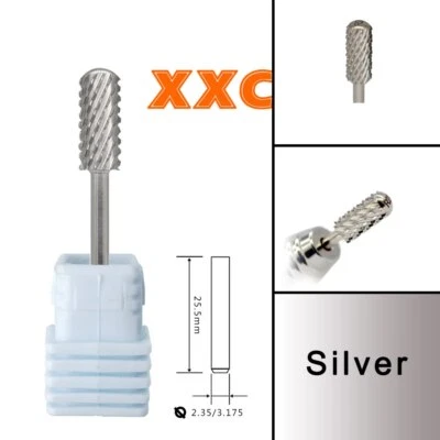 Pequeño barril superior redondo original acero tungsteno carburo manicura clavo broca lima Foto 1 de 4