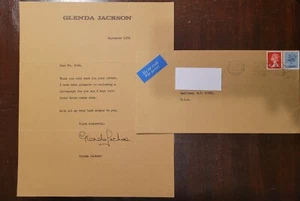 Actress Glenda Jackson Signed Personal Letter w/ Original Envelope Dated 1978 - Bild 1 von 4