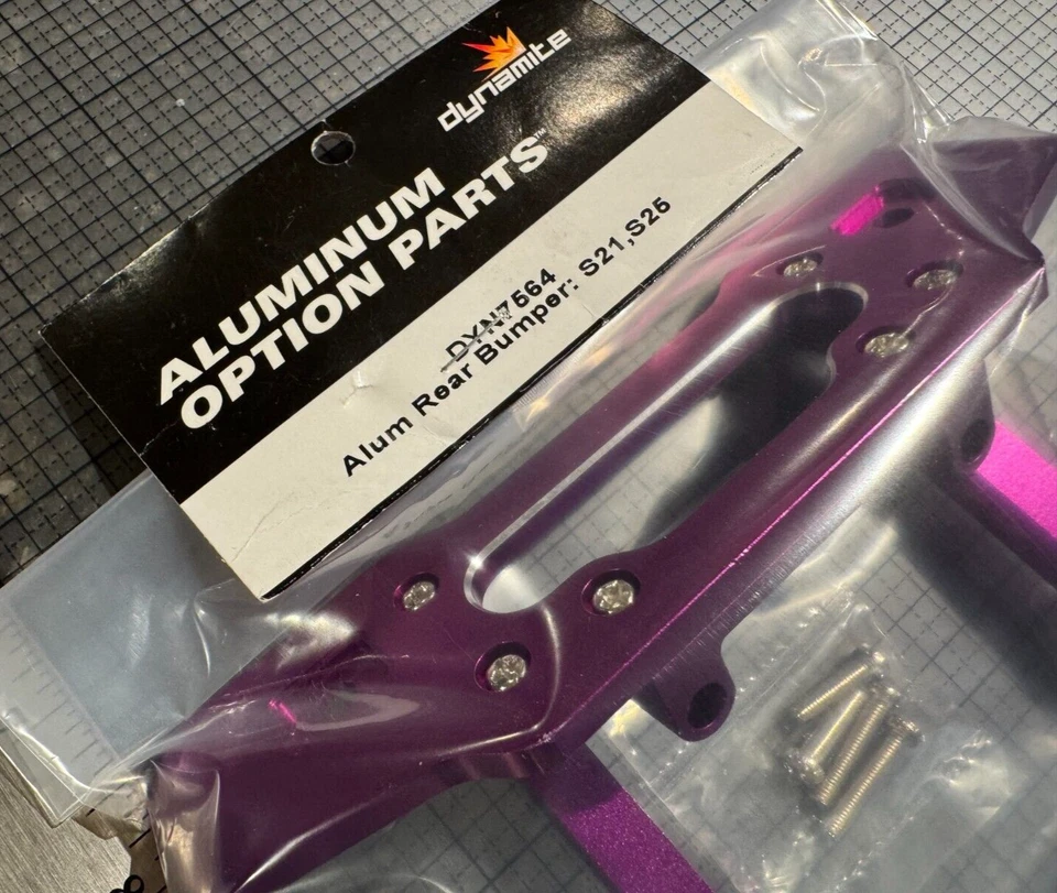 HPI Savage Purple Rear Alloy Bumper S21 S25 DYN7564 Nitro .21 .28 Big Block SS - Image 1 of 4