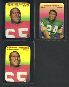 1969 Topps FB Glossy Group of Three -- Willie Wood y Lionel Antwine (2) - Imagen 1 de 2