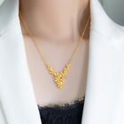 24K Yellow Gold Plated Fashion Jewelry Lovely Many Flowers Women's Necklace