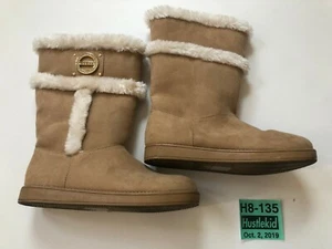 Women GUESS Winter Snow Fur Warm Soft Boots Bling Hardware Size 8 Tan❄️H8 - Picture 1 of 7