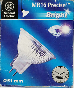 GE 12V 20W MR16 - 36 Degrees Halogen Light Bulb Globe BAB CG Glass Cover