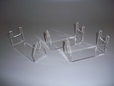 3 pack of clear  small acrylic pocket pen  knife collectors aid display stands