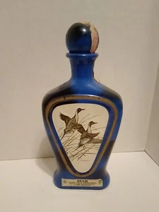 Vintage BEAM Kentucky Straight Bourbon Whiskey Empty Bottle Screw On Top Birds - Picture 1 of 8