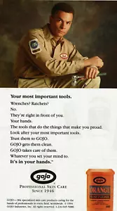 1994 Vintage Print Ad Gojo Orange Handreiniger Hautpflege Mechaniker ASE Logo - Bild 1 von 2