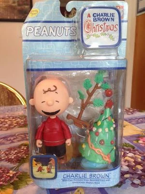 Un Charlie Brown Navidad Patético y Revivido Árbol Base de Exhibición Carril de Memoria Nuevo Foto 1 de 4