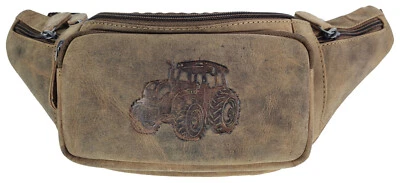 EINKAUFSZAUBER Echt Leder Gürteltasche Bauchtasche Traktor - Landwirtschaft Landwirt Bauernhof