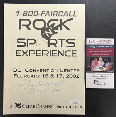 Frank Howard Signed Progam JSA w/COA "Hondo" MLB Senators/Rangers 2x H.R King! - Image 1 of 4