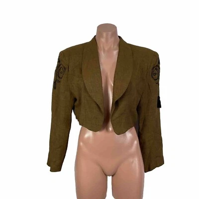 DAVID RAVEL San Francisco S/M Chaqueta de Lana Blazer Recortado Pata de Gallo Estructurado De Colección Foto 1 de 4