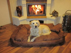 Hundesofa Hundebett Hundekorb Braun 110x100x25 cm XXL - Bild 1 von 1