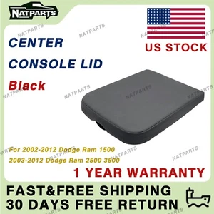 Center Console Lid Fit for 2002-2012 Dodge Ram WP051DVAA 1QA10BD3AA Black - Picture 1 of 4