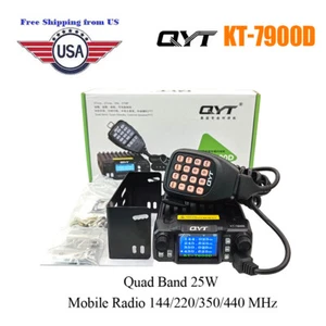 QYT Mobile Radio KT-7900D 25W Quad Band 144/220/350/440MHz Car FM Radio KT7900D - Picture 1 of 21