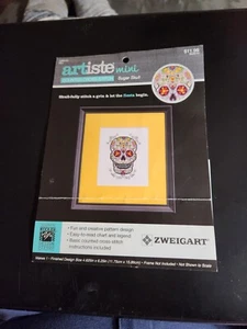 Mini punto de cruz contada artista ""Calavera de azúcar", 6,25"" X 4,6"" de Zweigart - Imagen 1 de 2