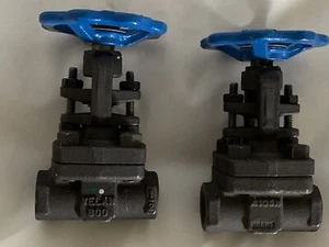 Lot of 2 Velan 1/2" Gate Valves / Body A105N / Model: B / Class: 800 / 1975 PSI - Picture 1 of 4